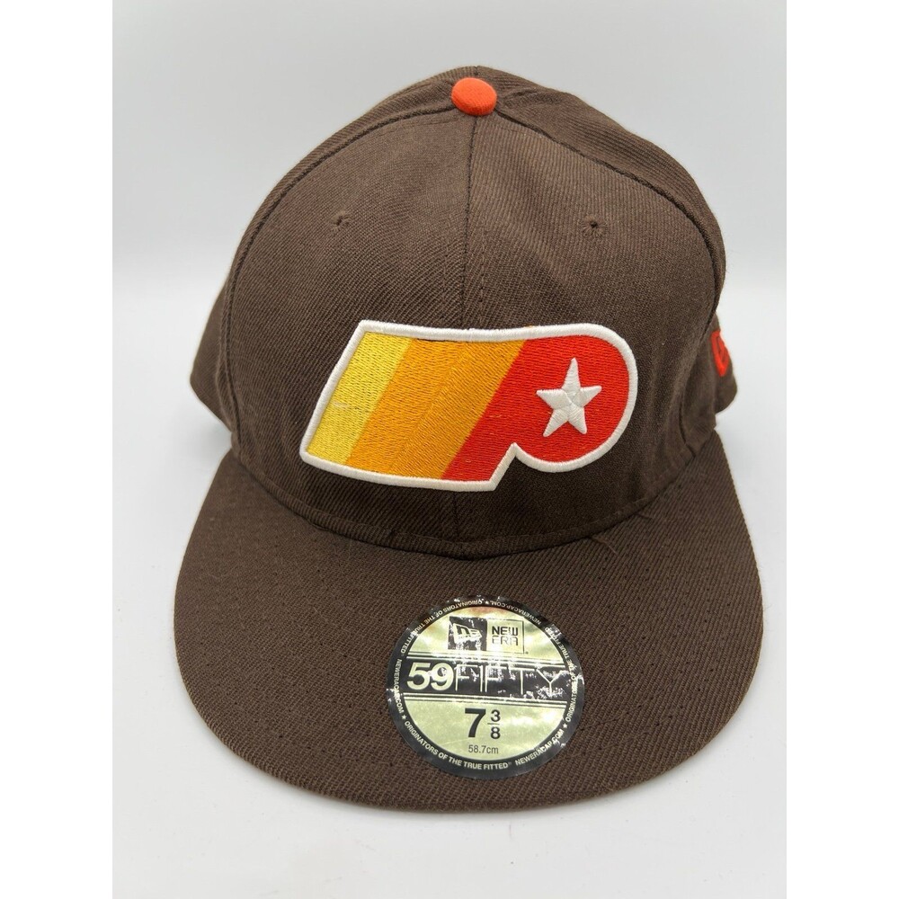 New Era 59FIFTY 7 3/8 Phillies Custom Fitted Hat - Brown /Tequila Sunrise